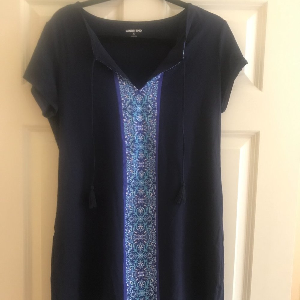 Lands End Swim Dress Coverup M